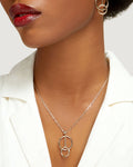 Music Bar Hoop Pendant - 22 Carat Gold Gilded