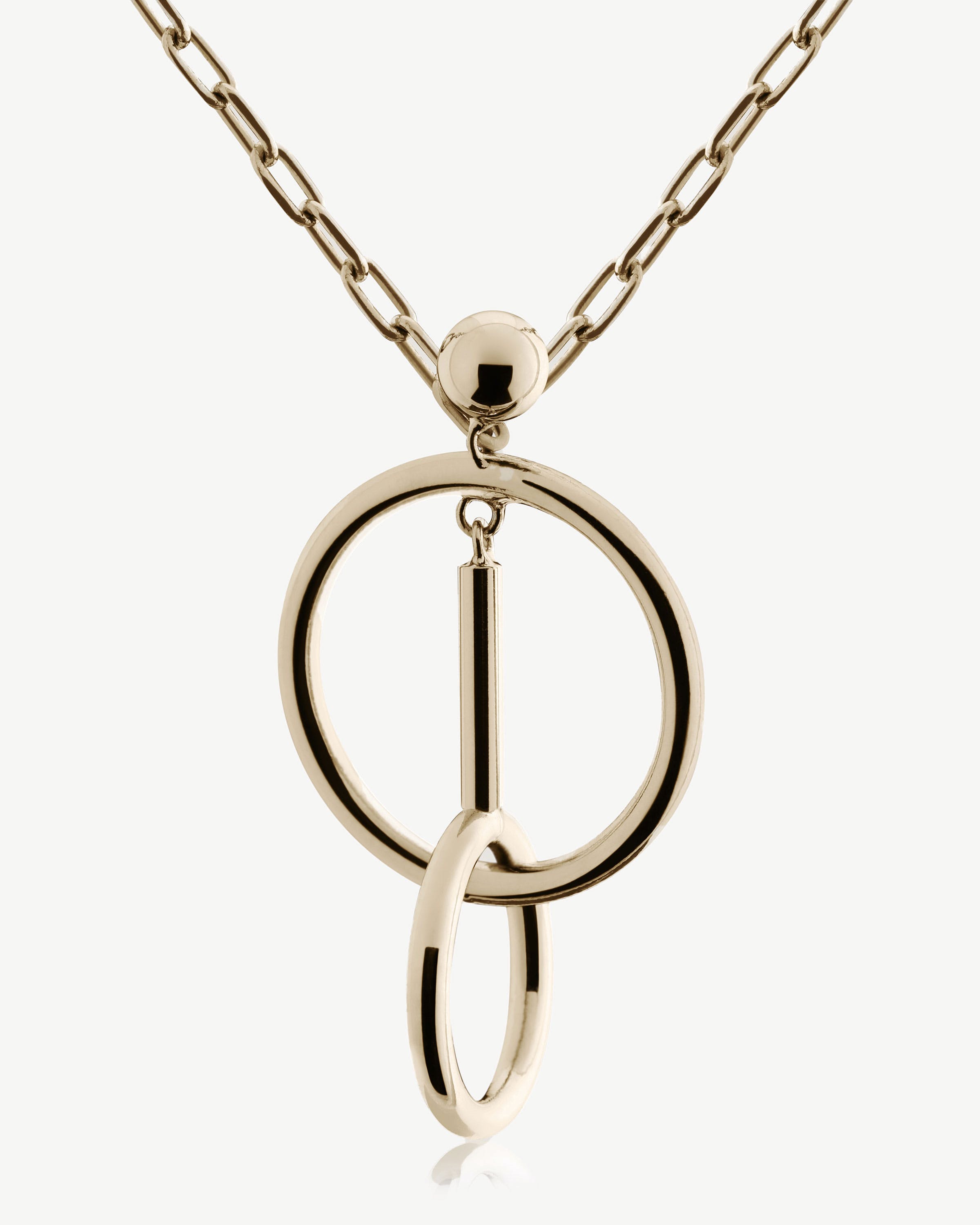 Music Bar Hoop Pendant - 22 Carat Gold Gilded