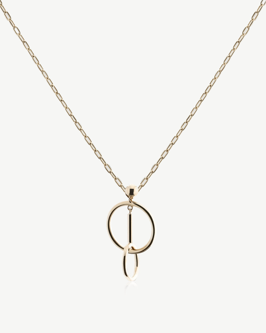 Music Bar Hoop Pendant - 22 Carat Gold Gilded